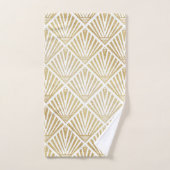 Elegant gouden diamantpalm, kunstdecodesign bad handdoek (Handdoek)