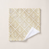 Elegant gouden diamantpalm, kunstdecodesign bad handdoek (Wasdoekje)