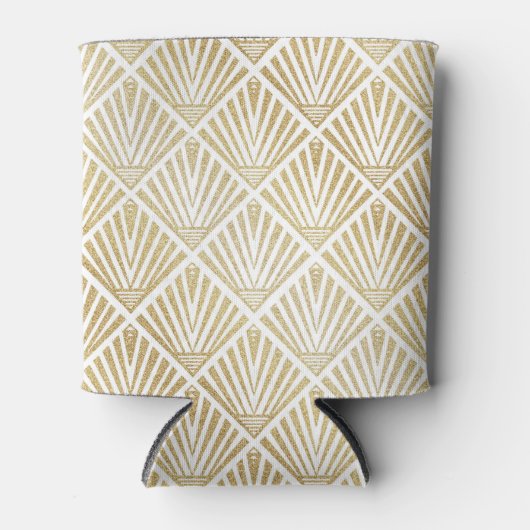 Elegant gouden diamantpalm, kunstdecodesign blikjeskoeler (Voorkant)