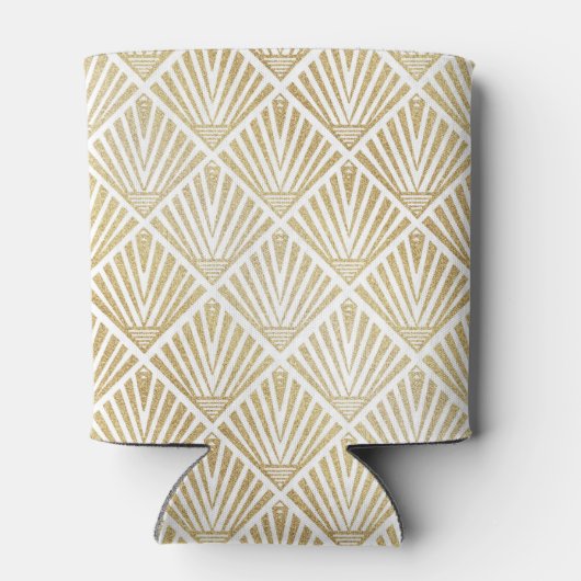 Elegant gouden diamantpalm, kunstdecodesign blikjeskoeler (Achterkant)