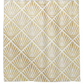Elegant gouden diamantpalm, kunstdecodesign douchegordijn (Voorkant)