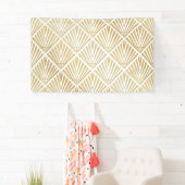 Elegant gouden diamantpalm, kunstdecodesign spandoek (Insitu)