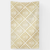 Elegant gouden diamantpalm, kunstdecodesign spandoek (Verticaal)