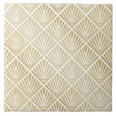 Elegant gouden diamantpalm, kunstdecodesign tegeltje (Voorkant)