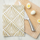 Elegant gouden diamantpalm, kunstdecodesign theedoek (Quarter Fold)