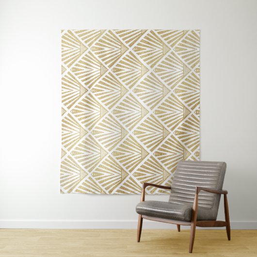 Elegant gouden diamantpalm, kunstdecodesign wandkleed (In situ)