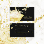 Elegant Gouden Drank Splash Evenementen Bartender Visitekaartje