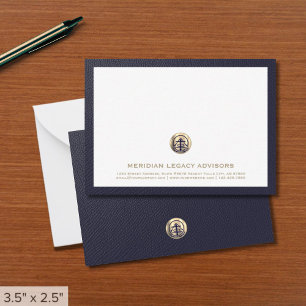 Elegant gouden embleem Business Note Kaart Notitiekaartje