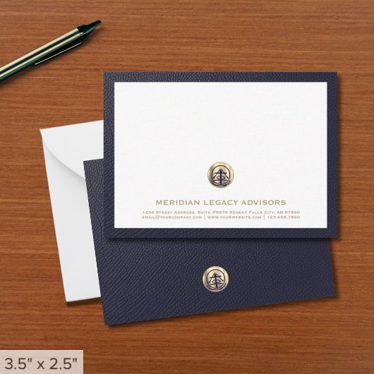 Elegant gouden embleem Business Note Kaart Notitiekaartje