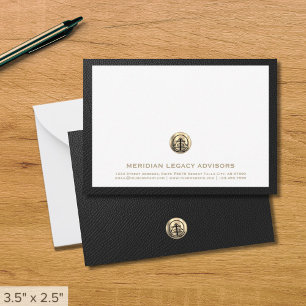 Elegant gouden embleem Business Note Kaart Notitiekaartje