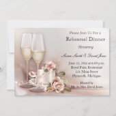 Elegant gouden en ivoren repetitie diner kaart (Voorkant)