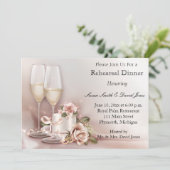 Elegant gouden en ivoren repetitie diner kaart (Staand voorkant)