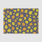 Elegant gouden en Oranje herfstbladeren Tissuepapier (Voorkant)