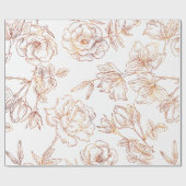 Elegant gouden en witte bruiloft inpakpapier (Vlak)