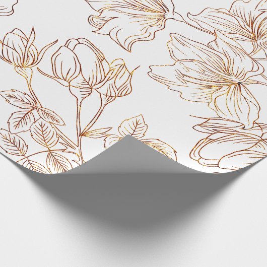 Elegant gouden en witte bruiloft inpakpapier (Hoek)