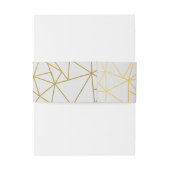 Elegant gouden en witte bruiloft uitnodigingen wikkel (Achterkant Voorbeeld)