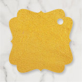 Elegant gouden en witte dank je huwelijk bedankjes labels (Achterkant)