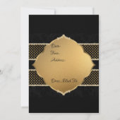 Elegant, gouden en zwarte reünie kaart (Achterkant)