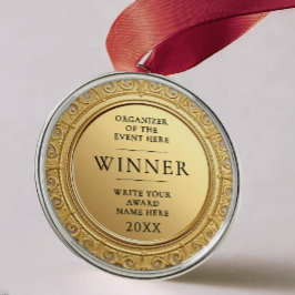 Elegant Gouden Erkenningsprijs Winnaar Gala-prijs Metalen Ornament