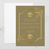 Elegant gouden familie reünie bedankkaart (Voorkant / Achterkant)