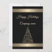 Elegant gouden feestdag kaart (Achterkant)