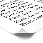 Elegant Gouden Filigraan Bruiloft Zittingkaart Perfect Poster (Hoek)