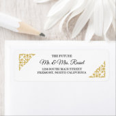 Elegant Gouden Filigraan, het Adres van de Huwelij Etiket (Insitu)