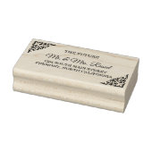 Elegant Gouden Filigraan, het Adres van de Huwelij Rubberstempel (Stempel)