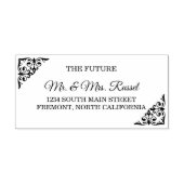 Elegant Gouden Filigraan, het Adres van de Huwelij Rubberstempel (Afrduk)