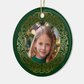 Elegant  gouden filigraan Lijst foto Keramisch Ornament (Links)