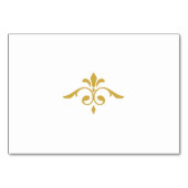 Elegant gouden filigraan op wit, Trouwdag Kaart (Achterkant)