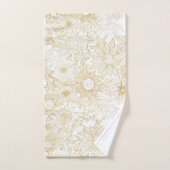 Elegant gouden florale doedels design bad handdoek (Handdoek)