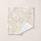 Elegant gouden florale doedels design bad handdoek (Wasdoekje)