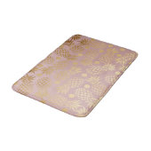 Elegant gouden folie ananas polka dots pattern badmat (Gekanteld)