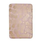 Elegant gouden folie ananas polka dots pattern badmat (Voorkant Verticaal)