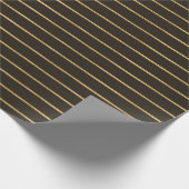 Elegant Gouden Folie en Donkerbruin Cadeaupapier (Hoek)