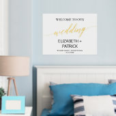 Elegant Gouden Folie en Zwart Bruiloft Welkom Folie Afdrukken (Insitu (Slaapkamer))