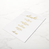 Elegant Gouden Folie Kalligrafie Bruiloft Drinken  Folie Uitnodiging (Gedraaid)