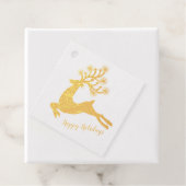 Elegant Gouden Folie Leaping Herten Kerstvakantie Bedankjes Labels (Met doos)