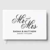 Elegant gouden folie Mr en Mrs bruiloft gastenboek (Voorkant)