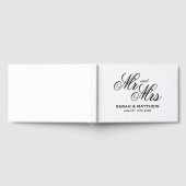 Elegant gouden folie Mr en Mrs bruiloft gastenboek (Volledig)