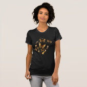 Elegant gouden folie vlinder T-shirt (Voorkant volledig)
