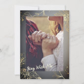 Elegant gouden foto Feestdagen Kaart (Voorkant)