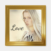 Elegant gouden foto Lijst Magneet (Voorkant)