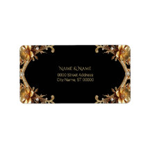 Elegant gouden frame adreslabel