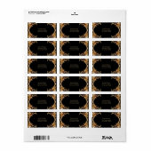 Elegant gouden frame adreslabel etiket (Full Sheet)