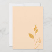 Elegant gouden gebladerte Botanische 70e verjaarda Kaart (Achterkant)