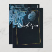 Elegant gouden geometrisch frame  Dank je Briefkaart (Voorkant / Achterkant)