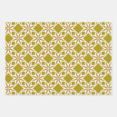Elegant gouden geometrisch patroon inpakpapier vel (Voorkant 3)