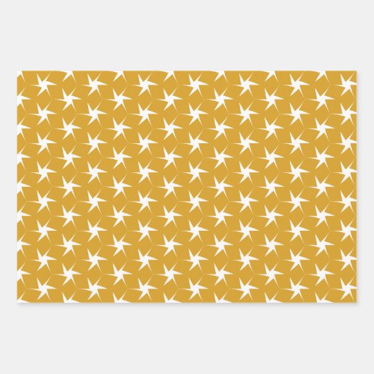 Elegant gouden geometrisch patroon inpakpapier vel (Voorkant 2)